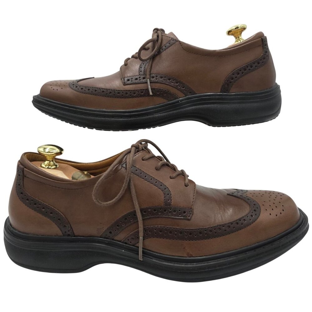 Dr. Comfort Wing 8329 Brown Leather Wingtip Derby Mens 9M Diabetic Dress Shoes - Picture 4 of 15